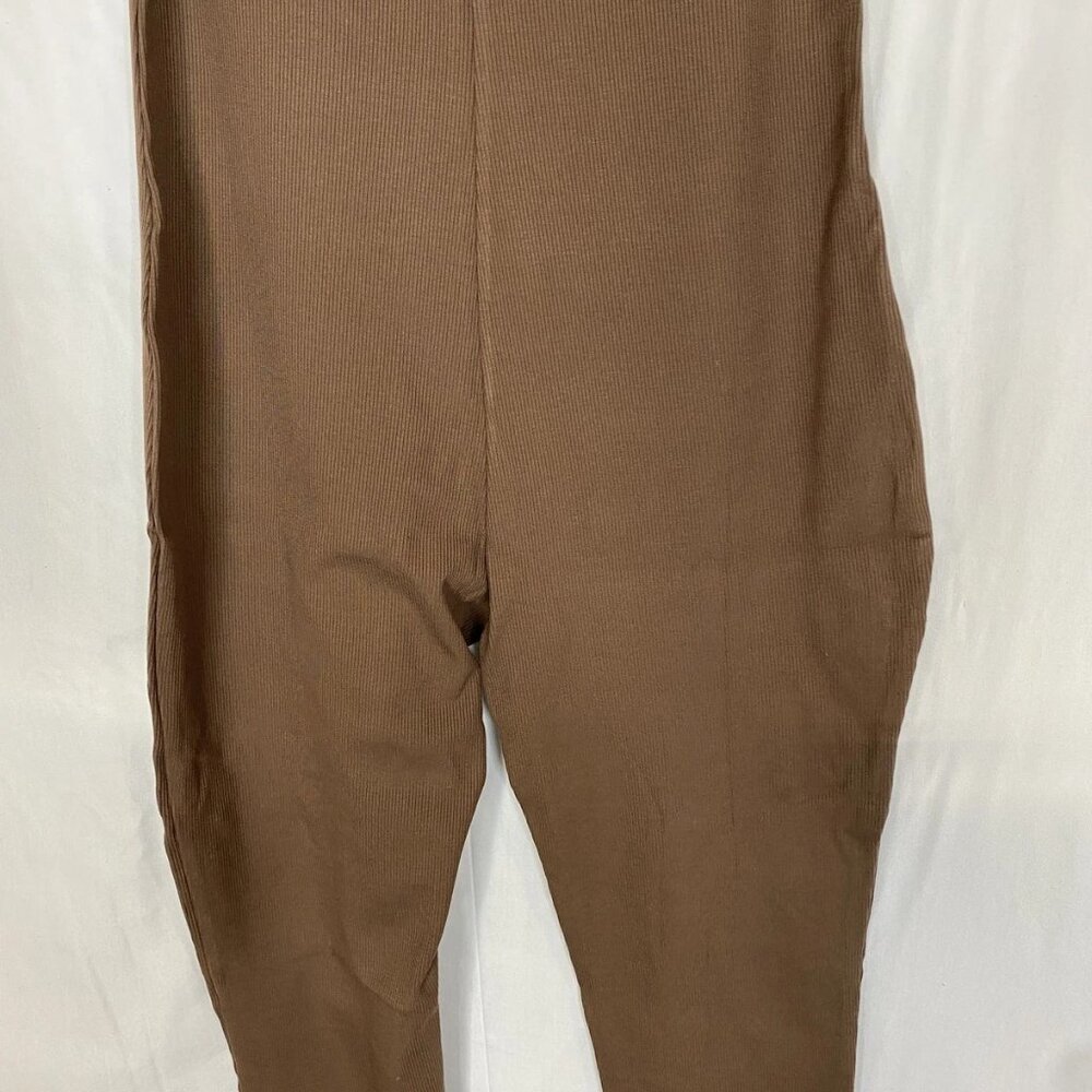 NEW BUMPSUIT Sculpting Rib Soft Maternity Unitard Jumpsuit – Brown – Size L - Picture 5 of 12
